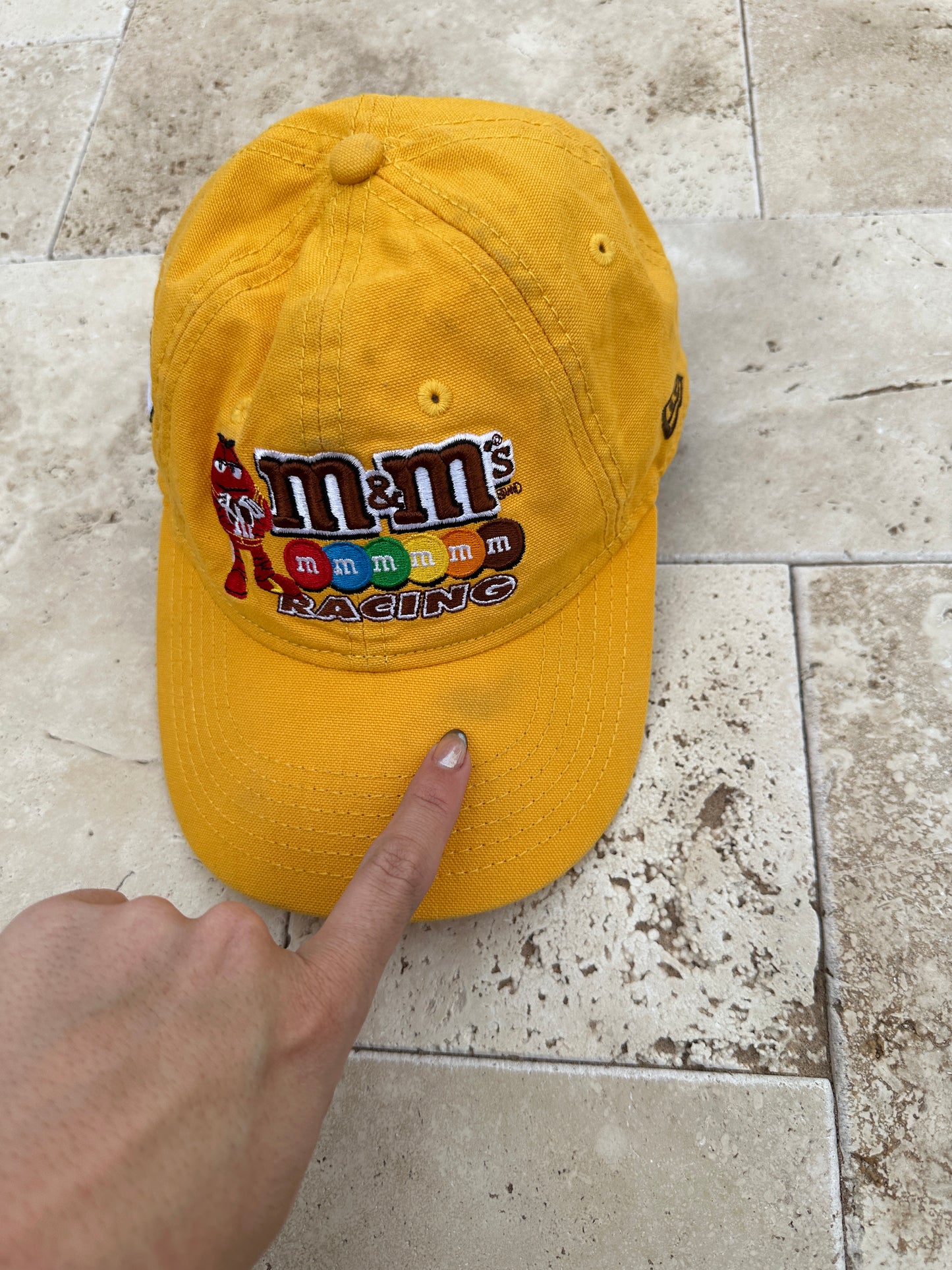 M&M yellow racing hat (youth size)