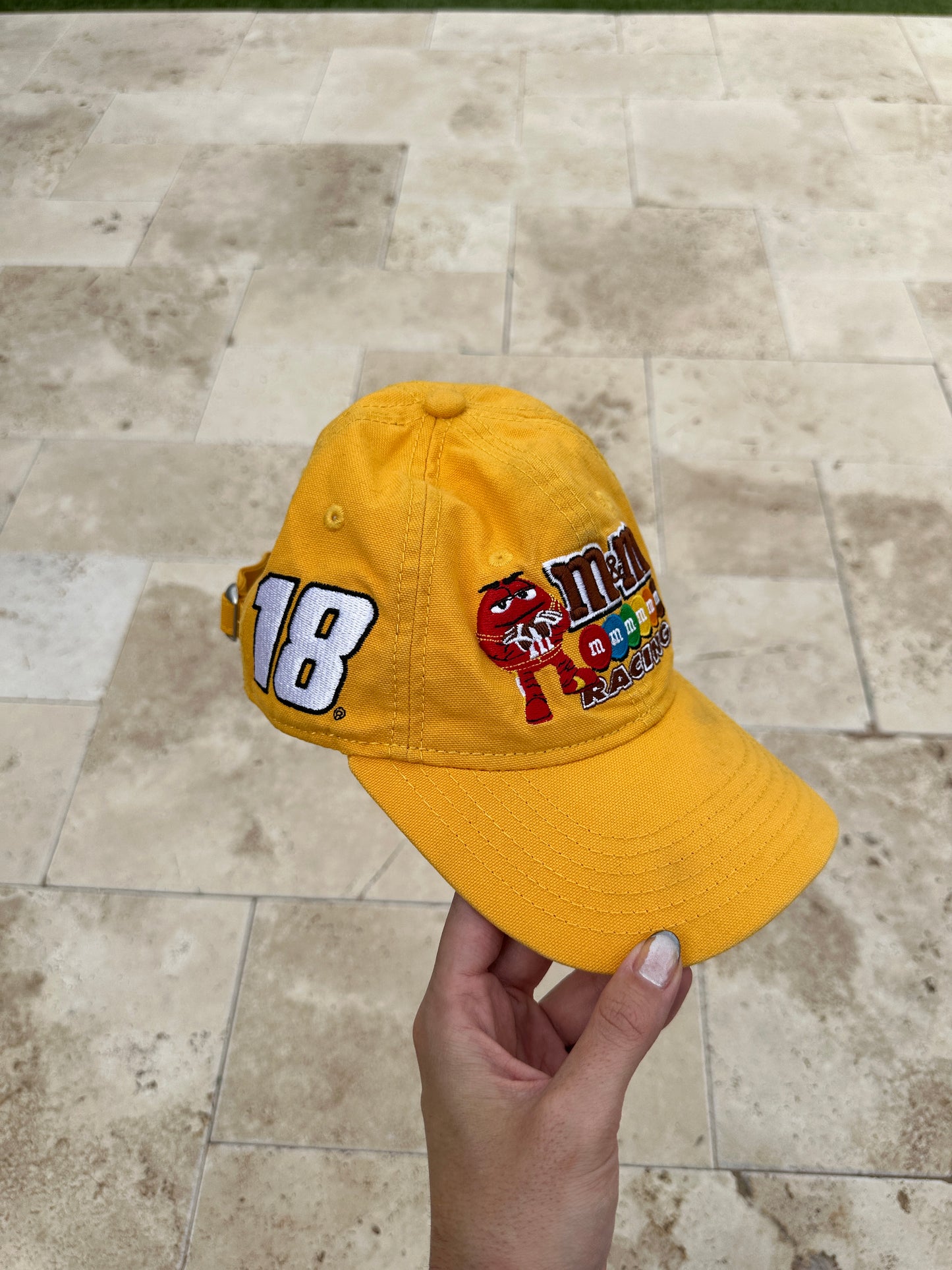 M&M yellow racing hat (youth size)