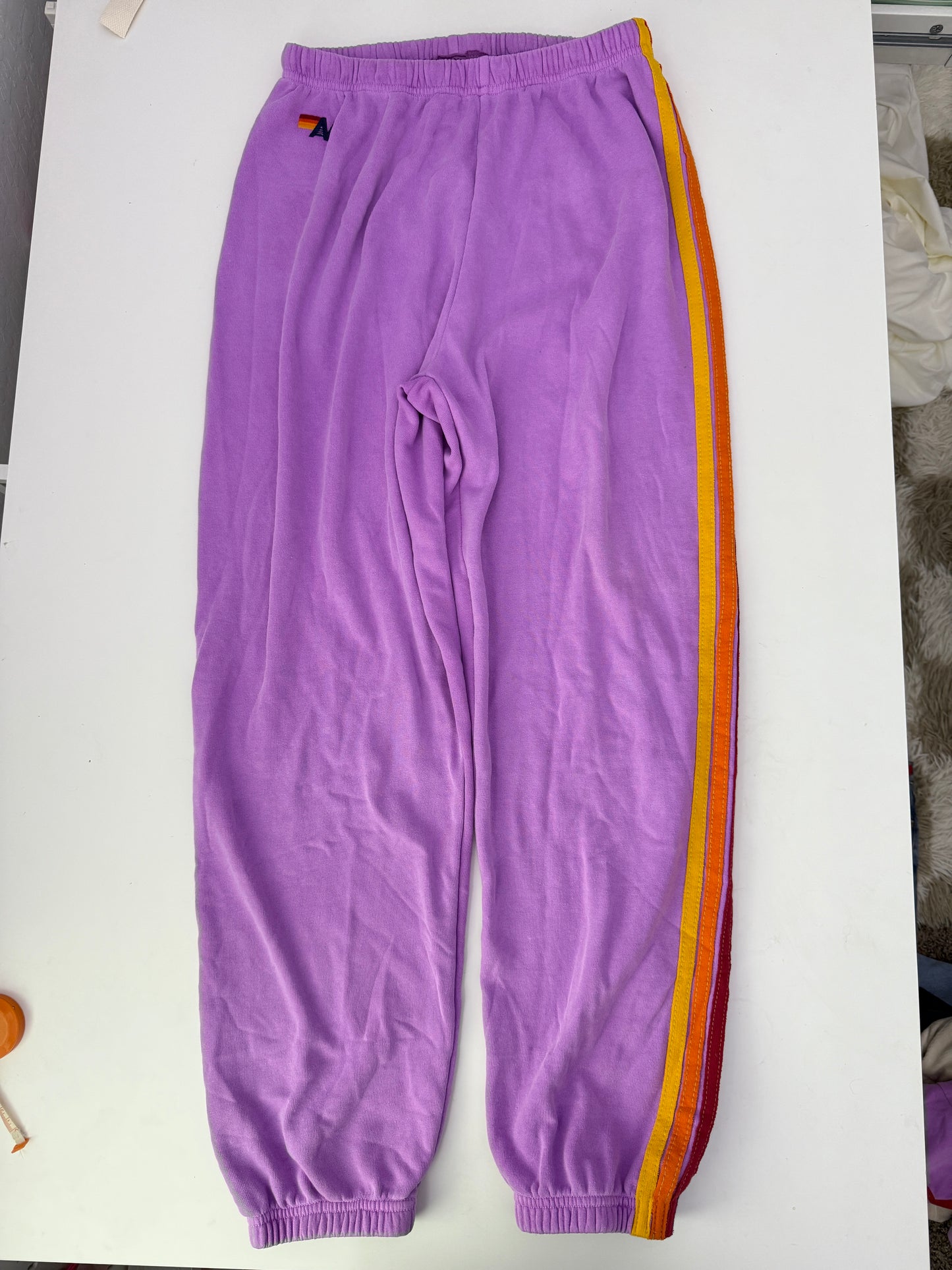 Aviator Nation neon purple jogger sweatpants (size XL)