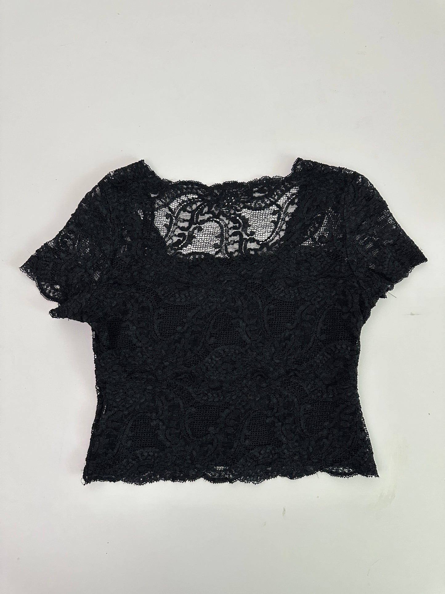 VINTAGE - kay celine lace short sleeve