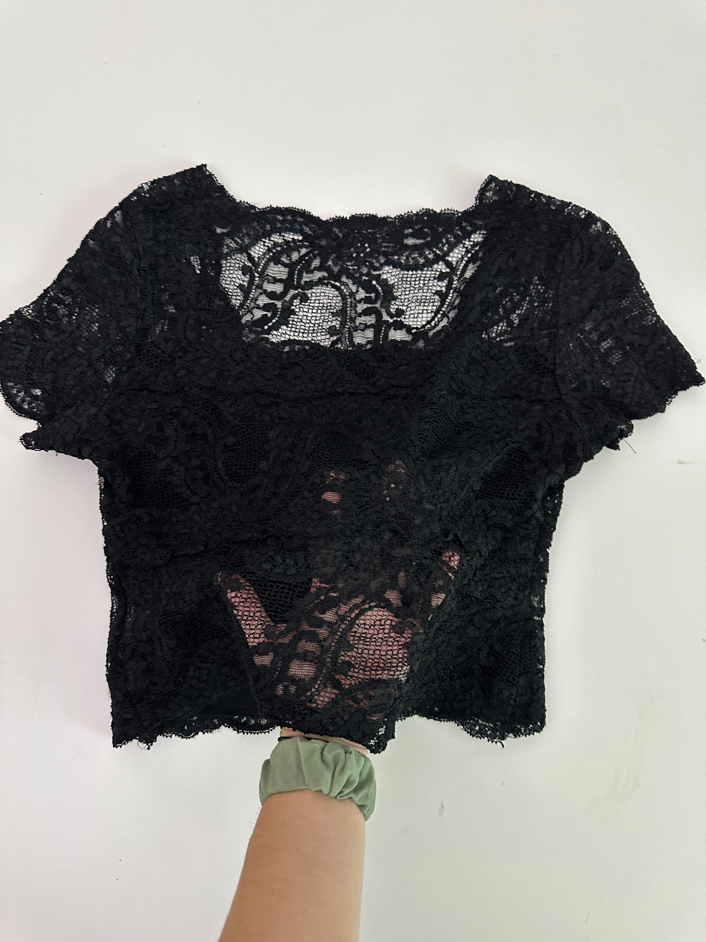 VINTAGE - kay celine lace short sleeve