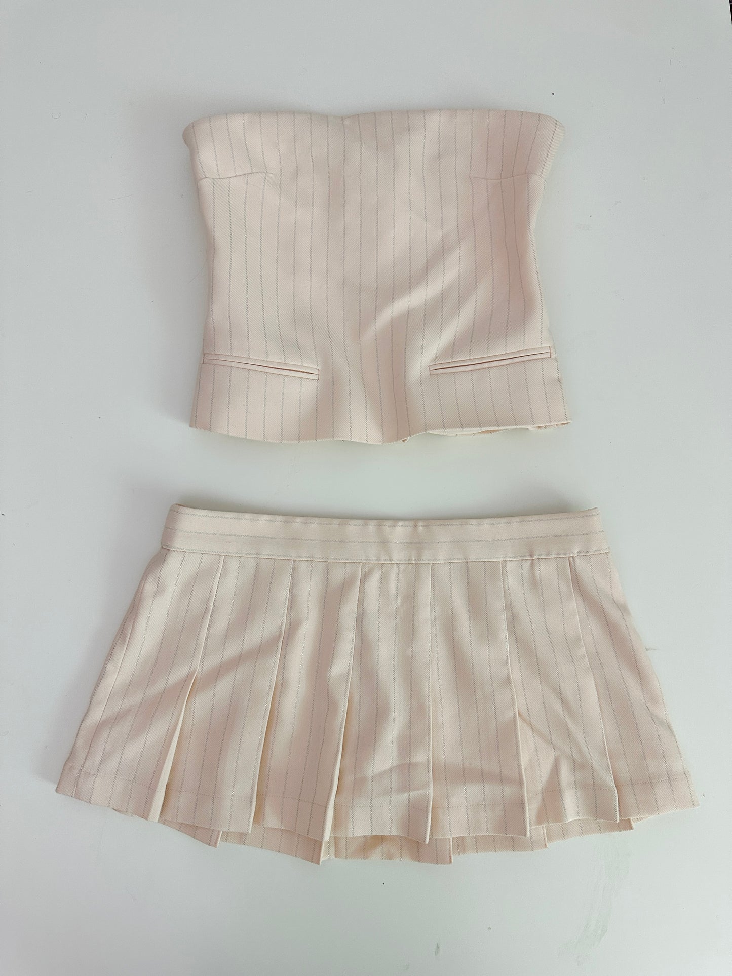 LUXURY - lovers + friends matching mini skort + corset set