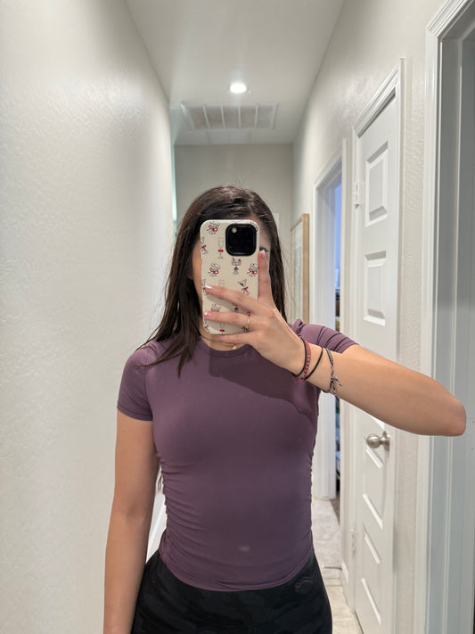 lululemon purple all it takes tee (size 4)