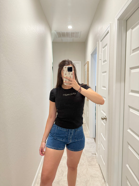 Rolla's high rise pocket shorts (size 28)