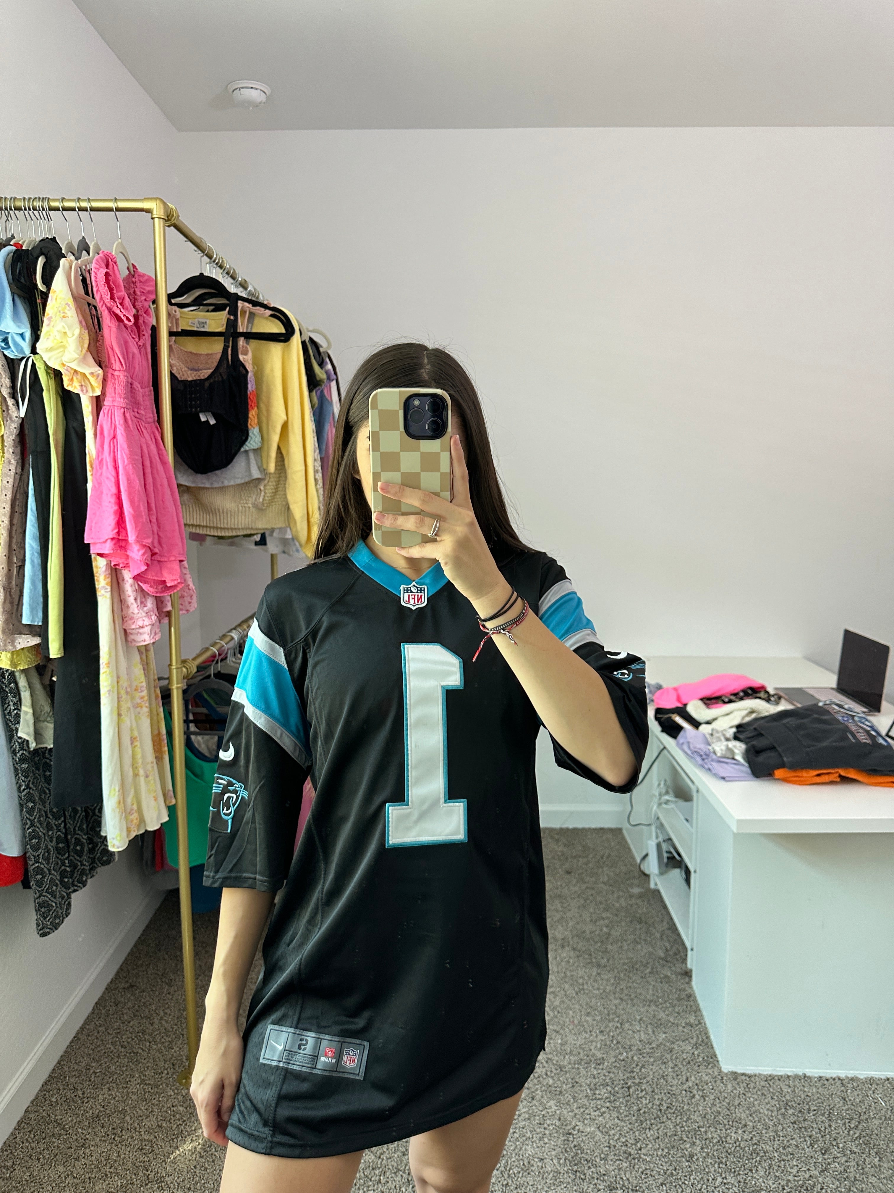 cam newton panthers jersey size men s small shopsarahsfinds