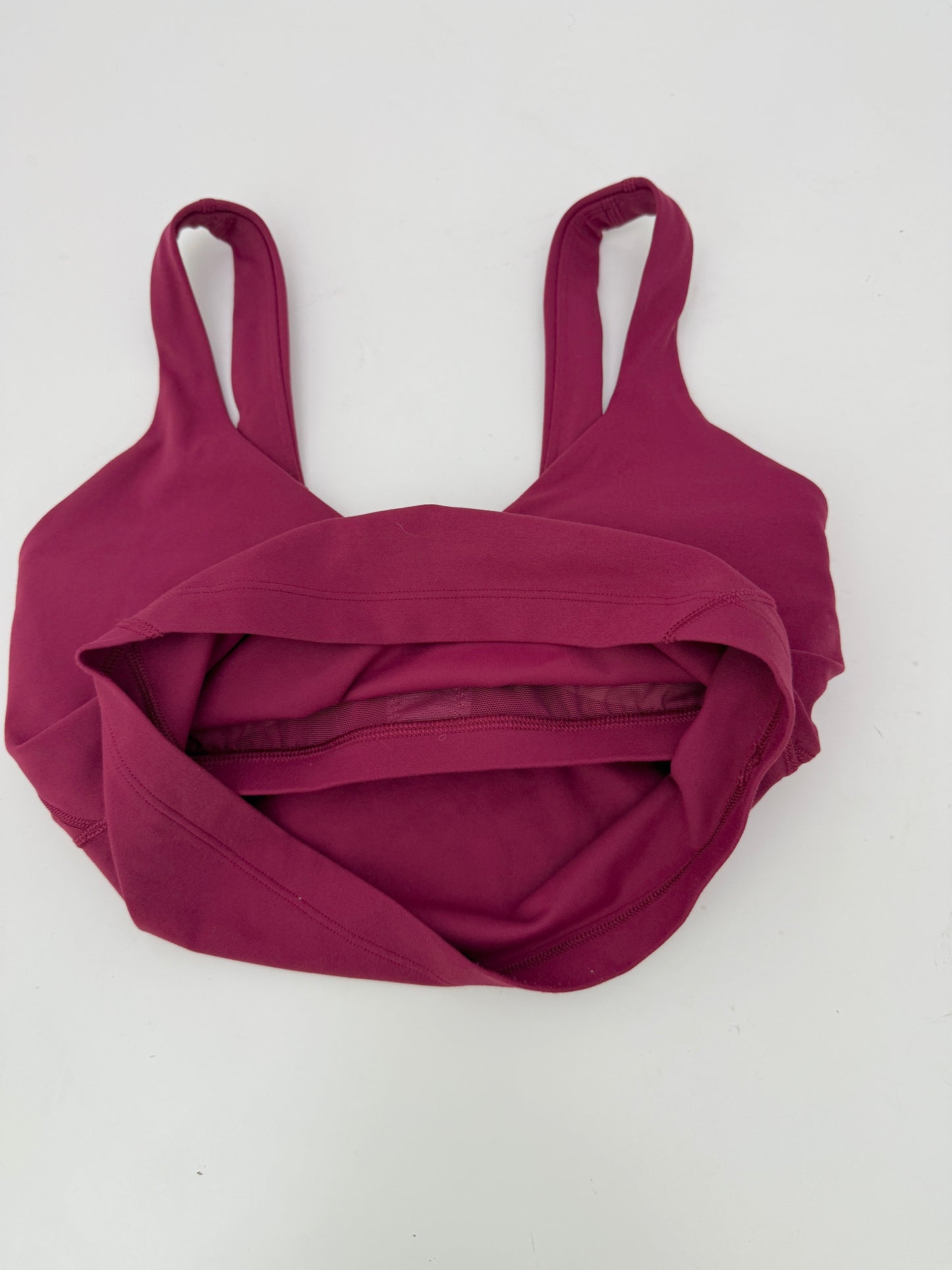 lululemon maroon cropped align tank (size 2)
