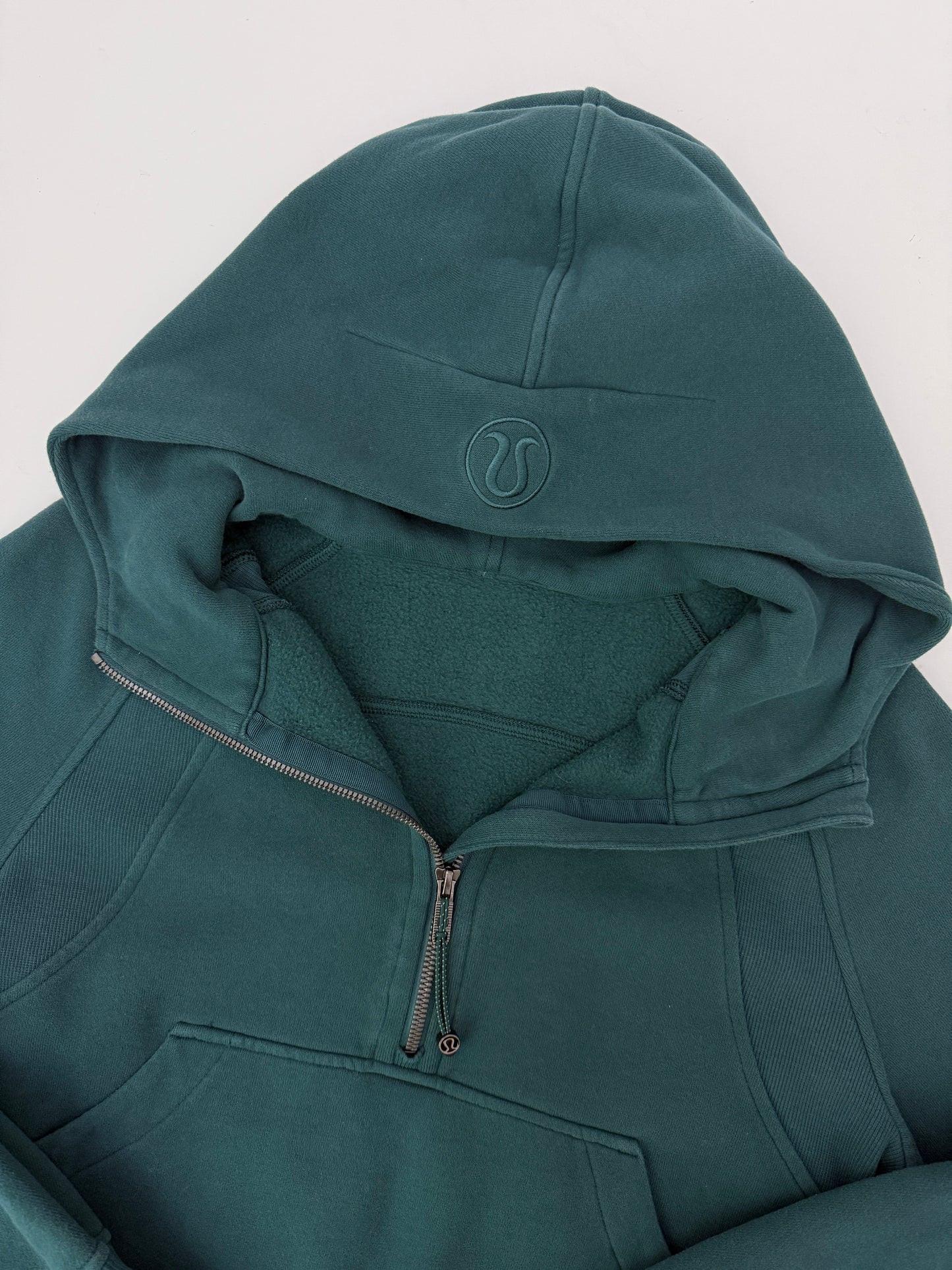 lululemon teal scuba 1/2 zip hoodie (size XS/S)