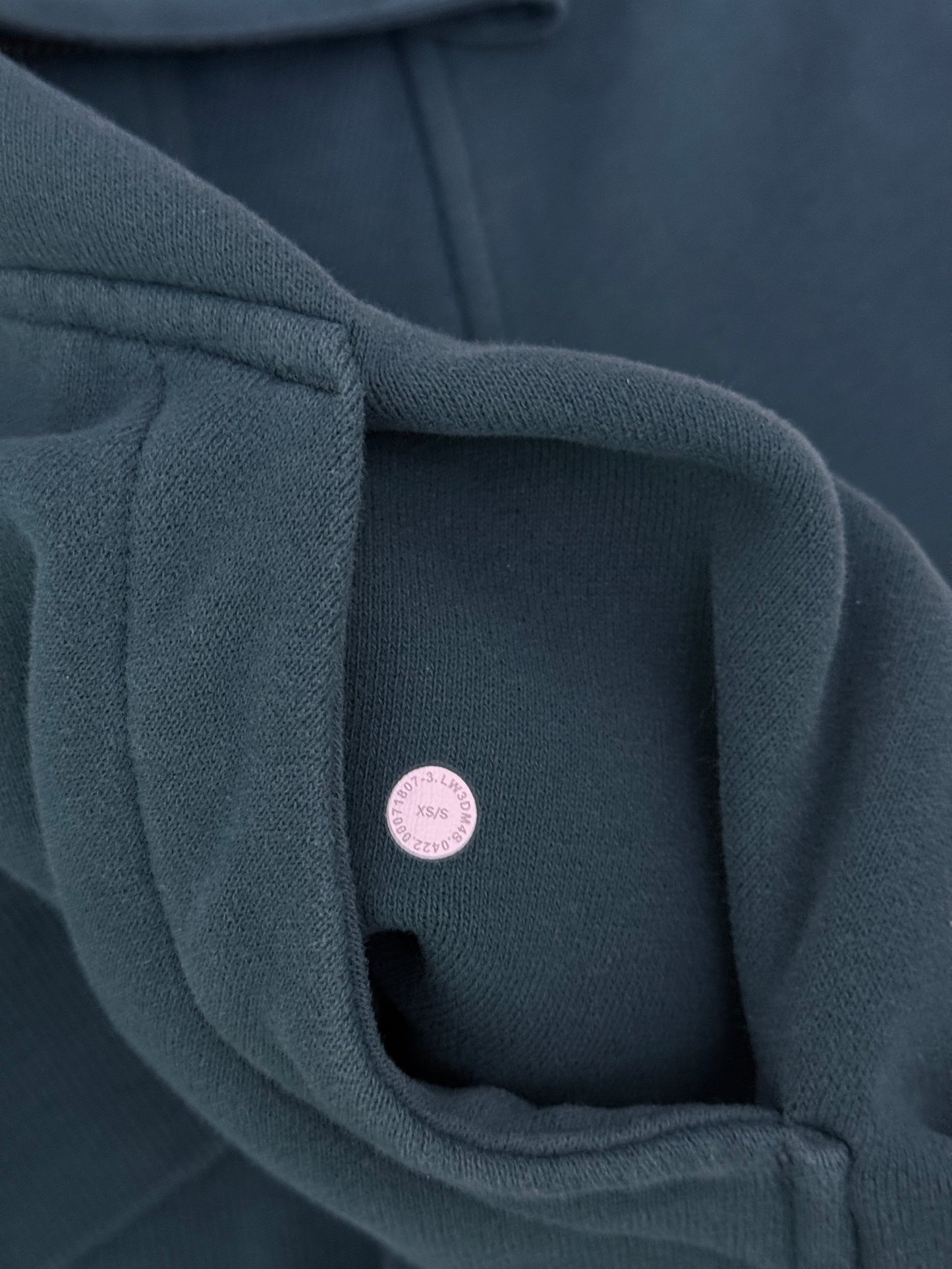 lululemon teal scuba 1/2 zip hoodie (size XS/S)