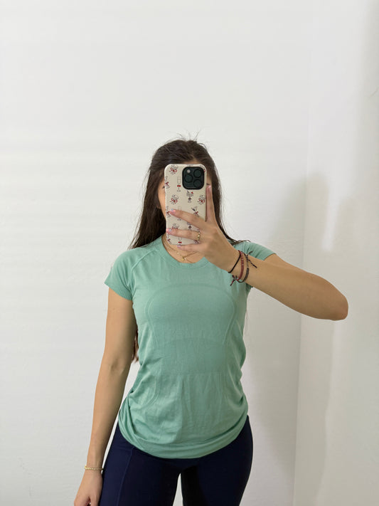 lululemon teal swiftly tech - full length (size 8)