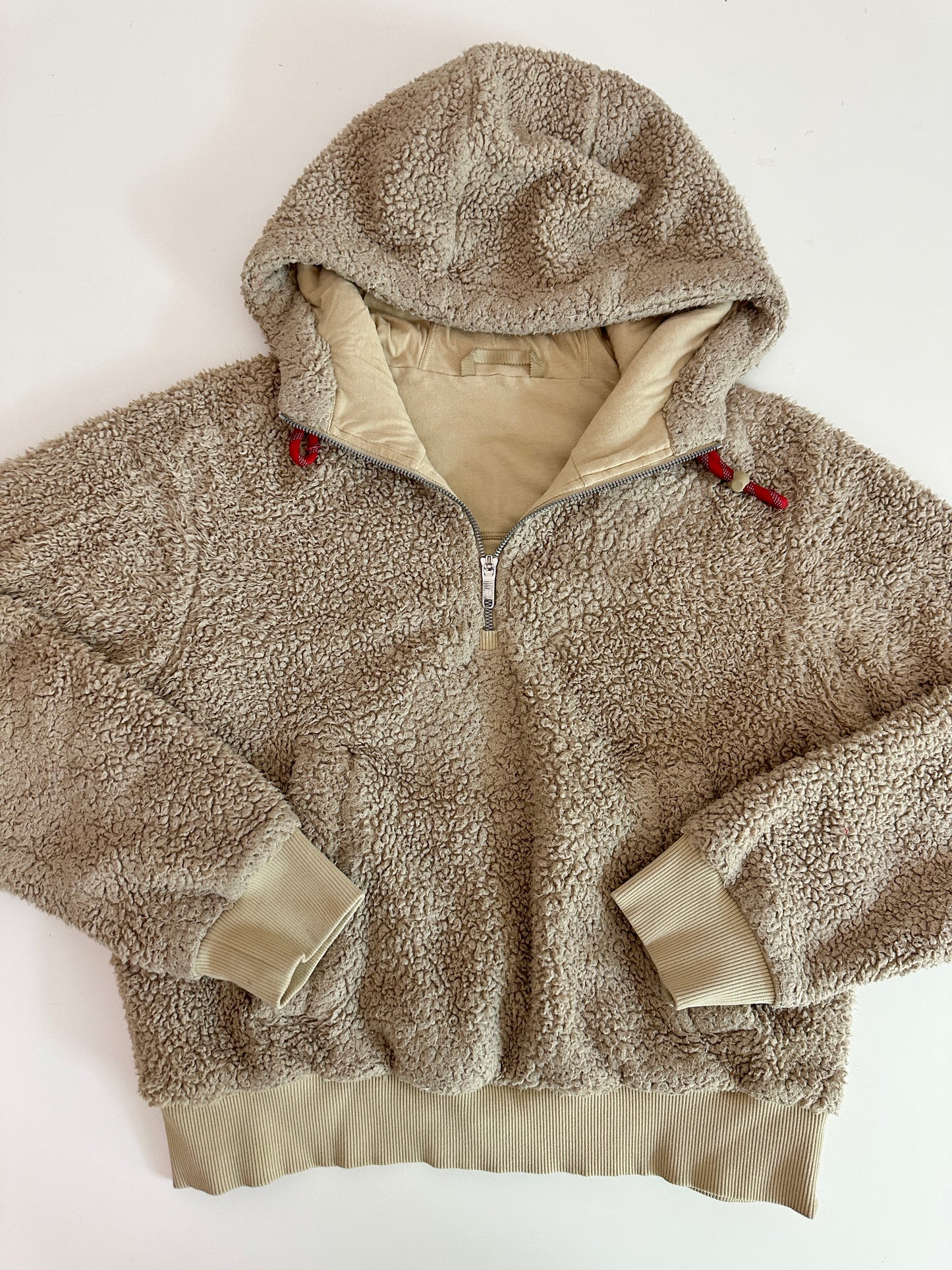 lululemon sherpa scuba half zip hoodie (size 8)