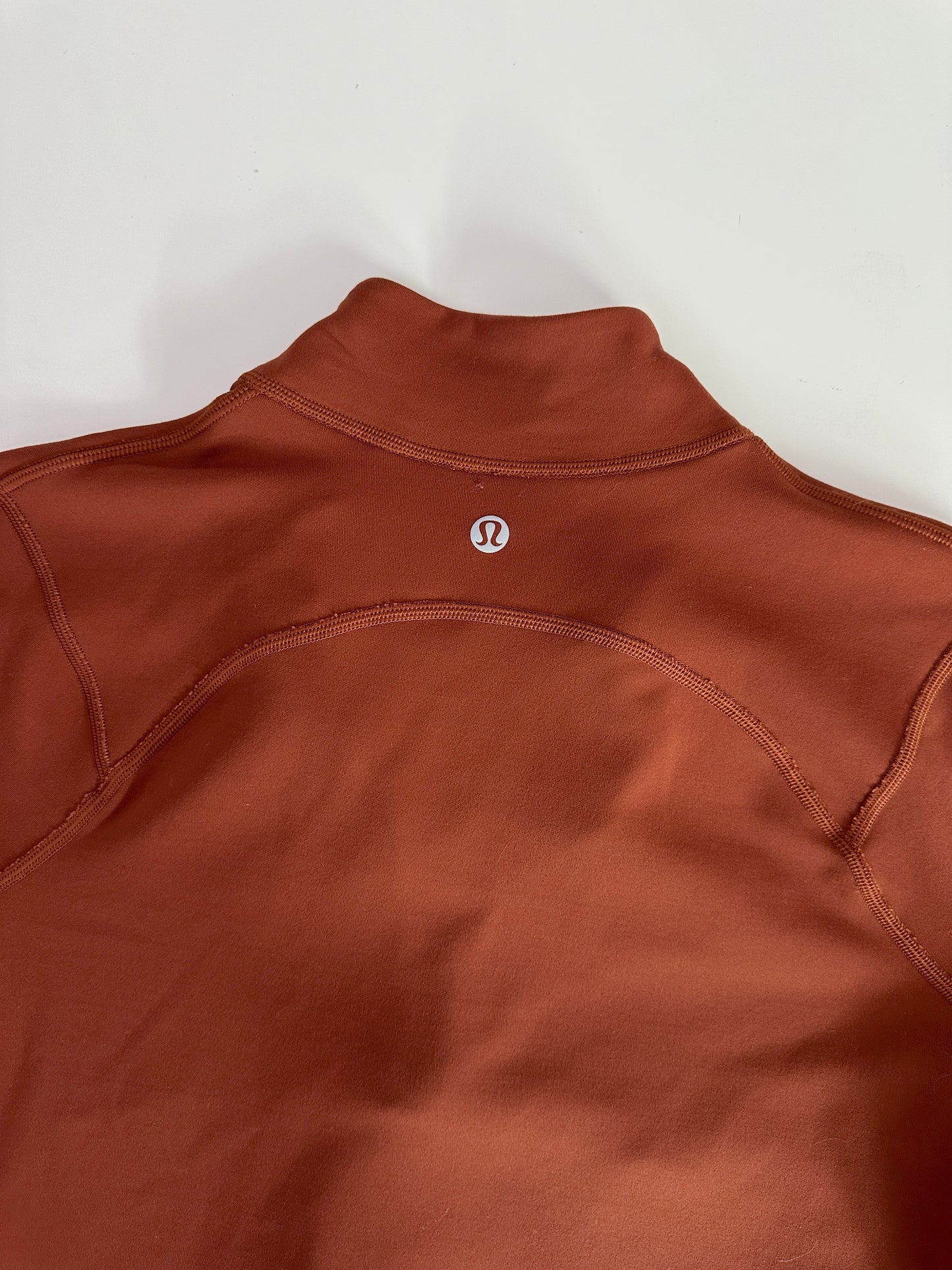 lululemon brown 1/2 zip running jacket (size 4)