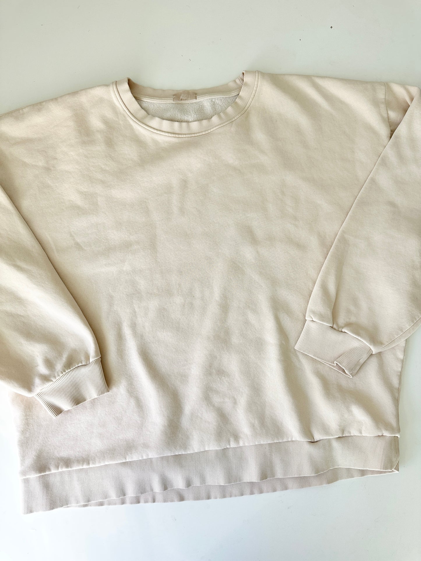 nuuds classic crewneck ivory (size xl)