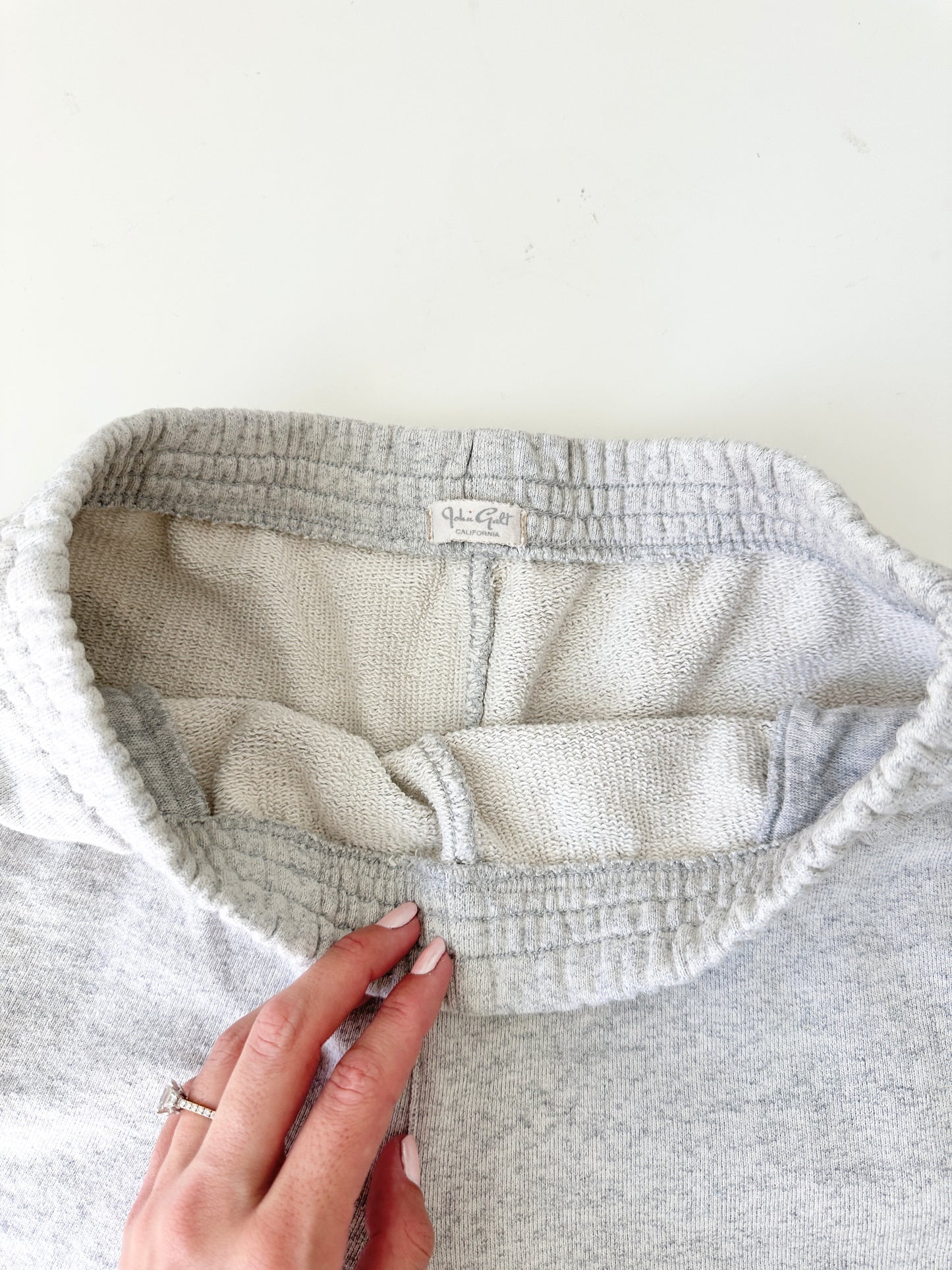 brandy melville grey New York high rise sweat shorts (one size - size small)