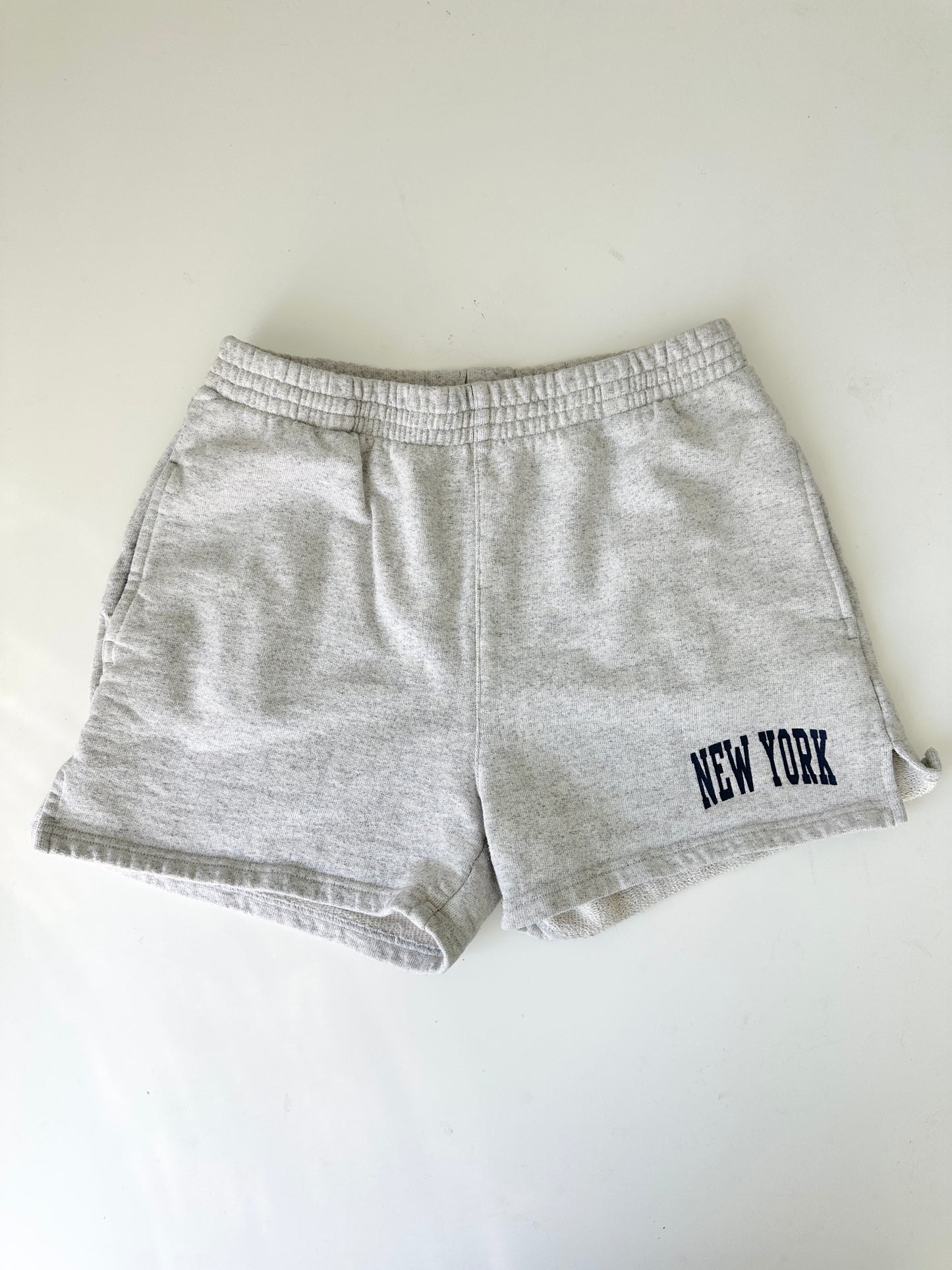 brandy melville grey New York high rise sweat shorts (one size - size small)