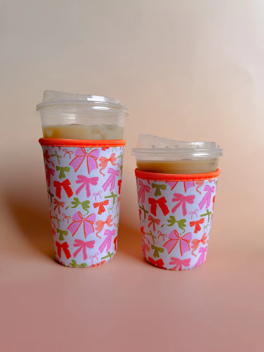 bow print cup sleeve