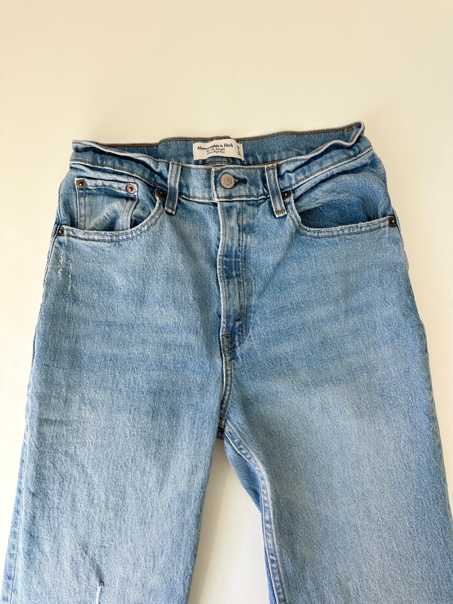 Abercrombie 90's straight ultra high rise jeans (size 2/26R)