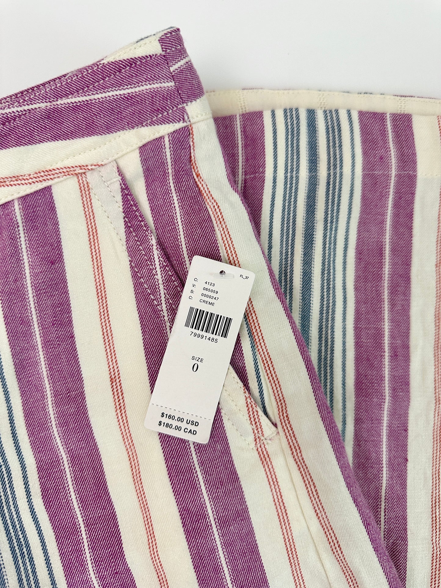 anthropologie striped flare pants  (26" waist - 29 length ")