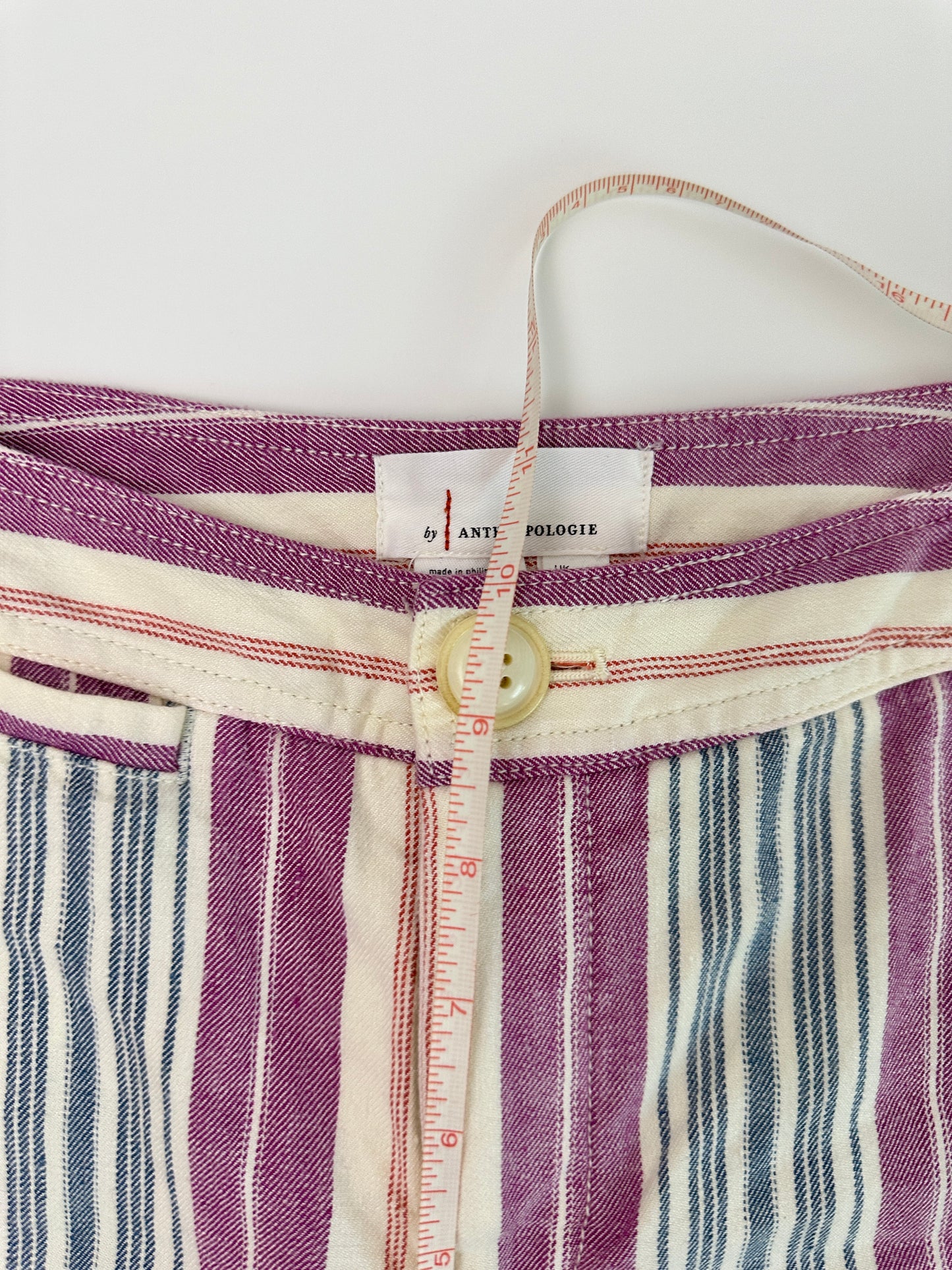 anthropologie striped flare pants  (26" waist - 29 length ")