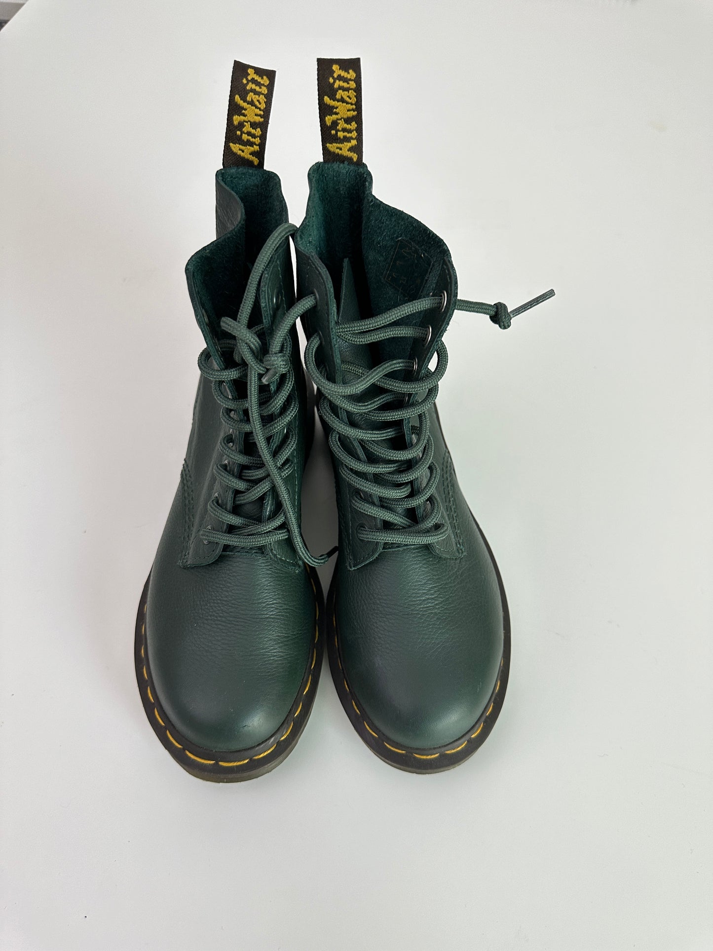 doc marten green 1460 pascal leather boots (size W6)