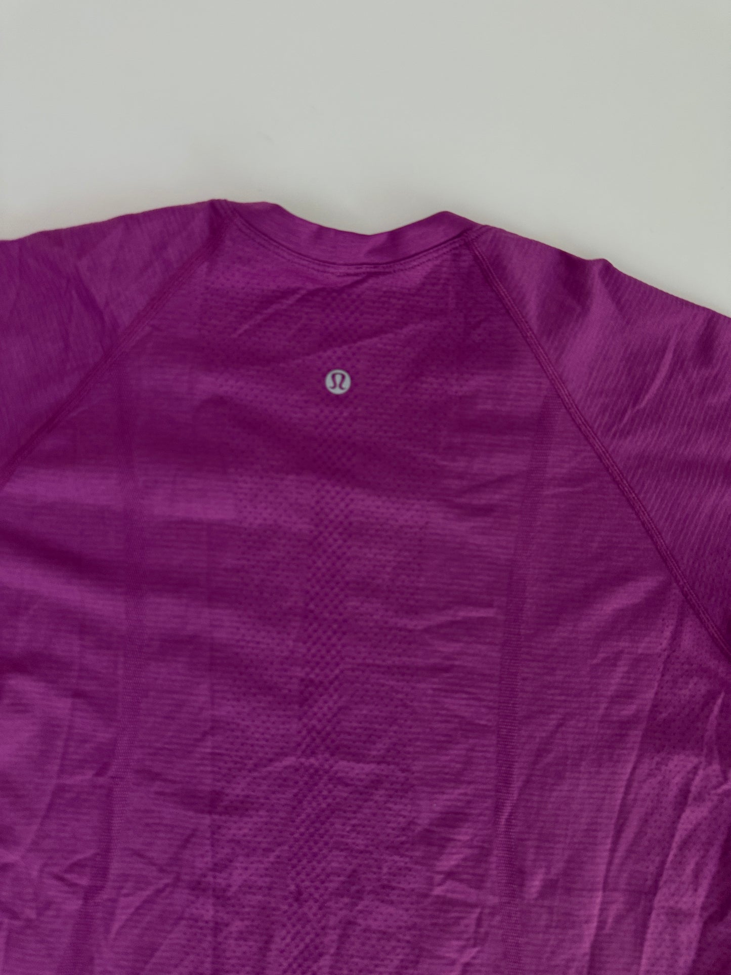 lululemon purple short sleeve swiftly - full length (size 12)