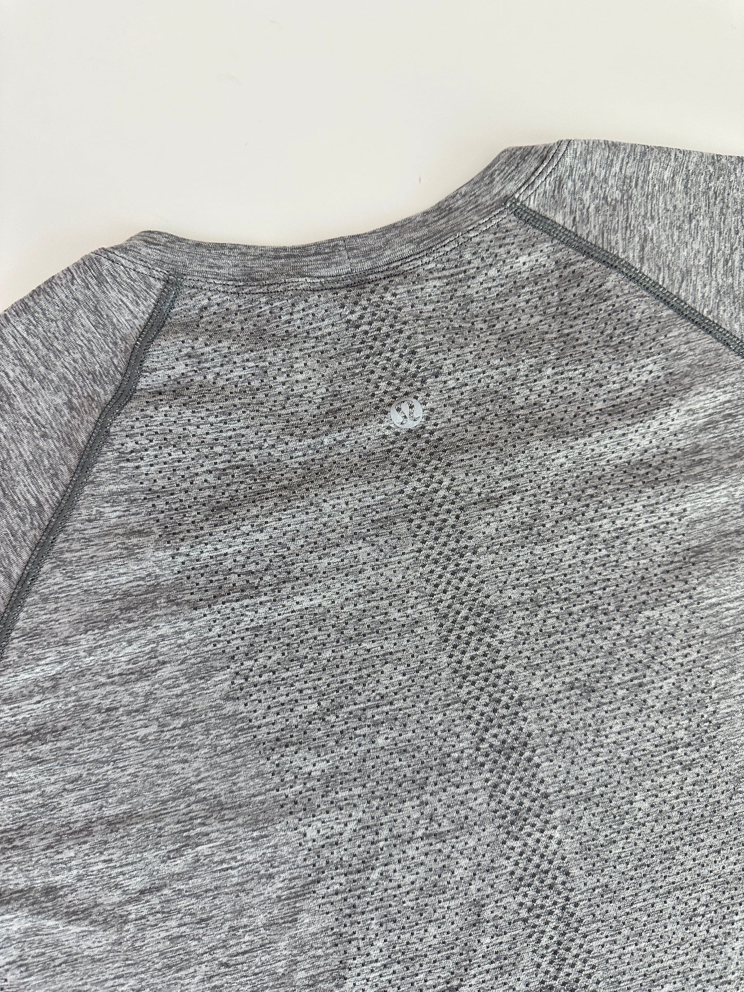 lululemon grey long sleeve swiftly - race length (size 12)