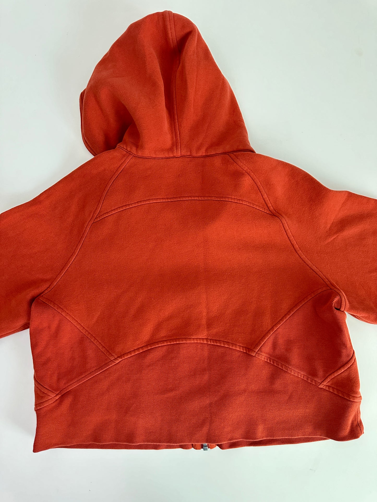 lululemon terra orange scuba full zip hoodie (size M/L)