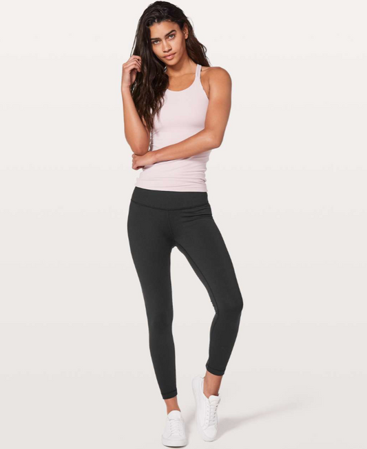 lululemon black wunder under high rise leggings (size 10, 25")