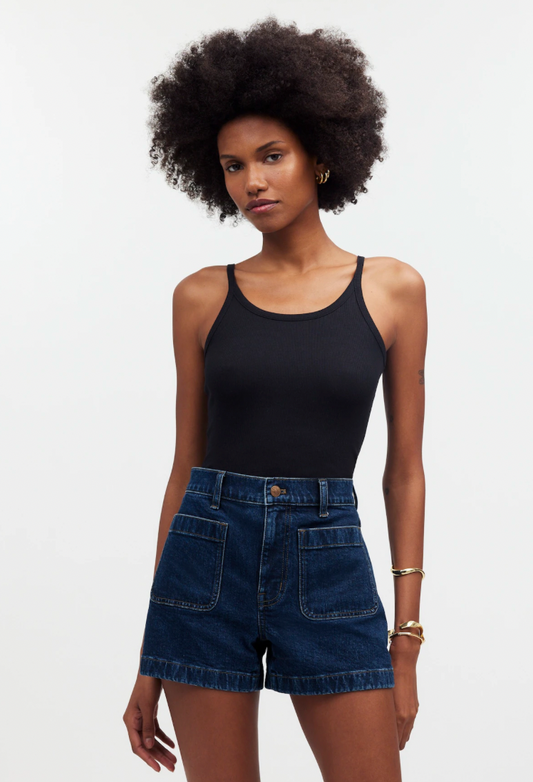Madewell pocket denim high rise shorts (size 27)