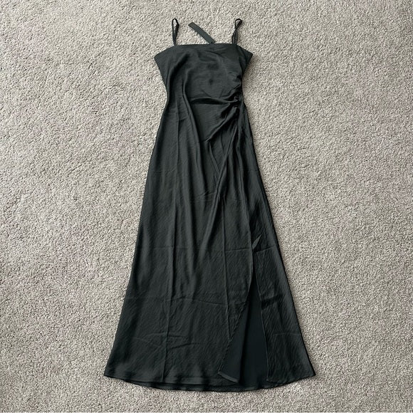 House of Harlow 1960 black satin maxi dress (size xl)