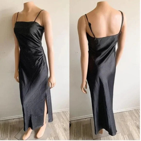 House of Harlow 1960 black satin maxi dress (size xl)